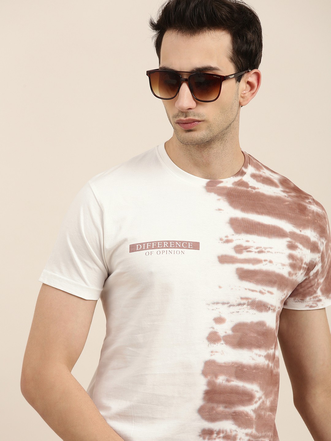 

Difference of Opinion Men Multicoloured Tie and Dye Dyed Pure Cotton T-shirt, Multi