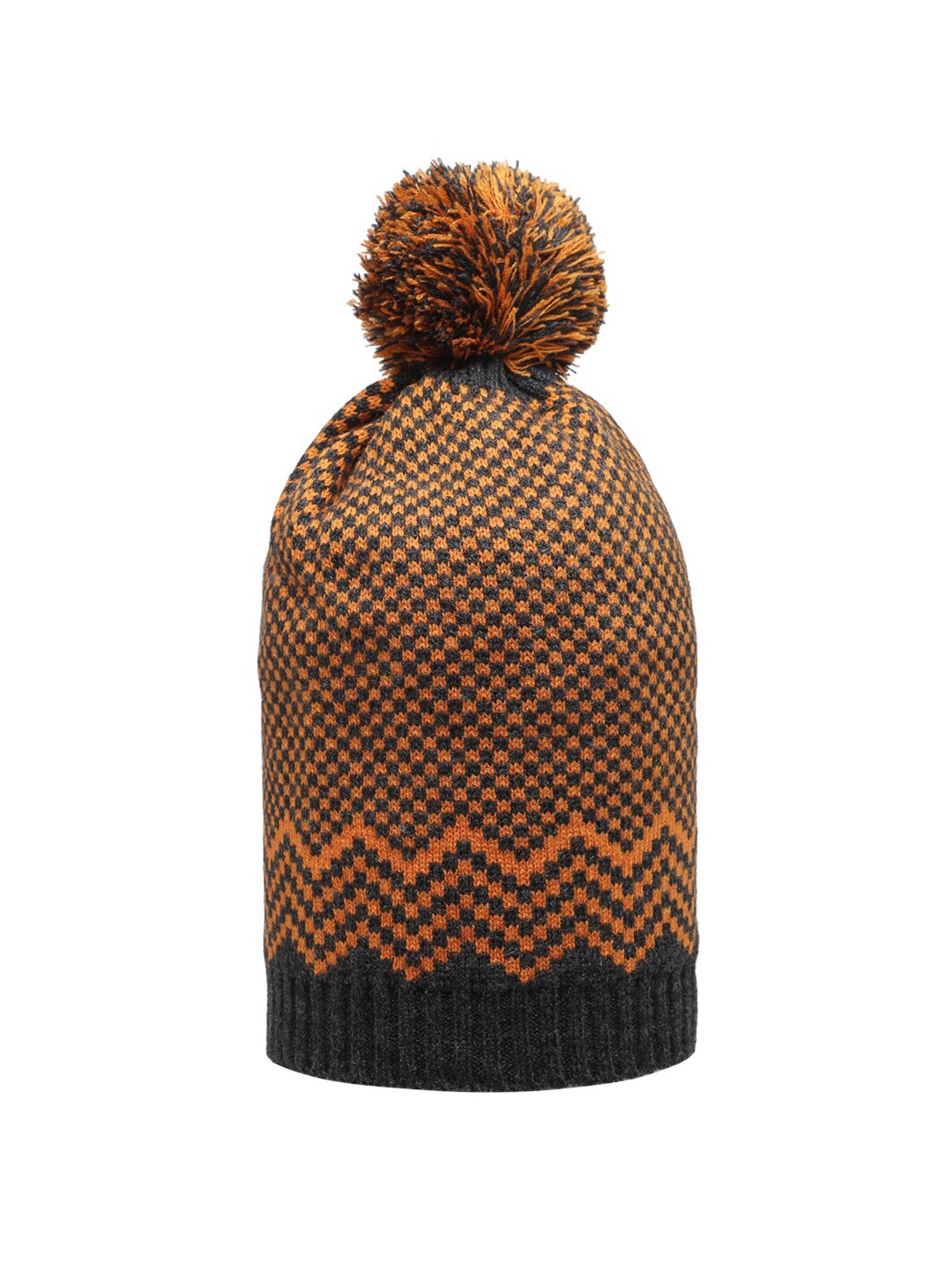 

513 Women Orange & Black Beanie