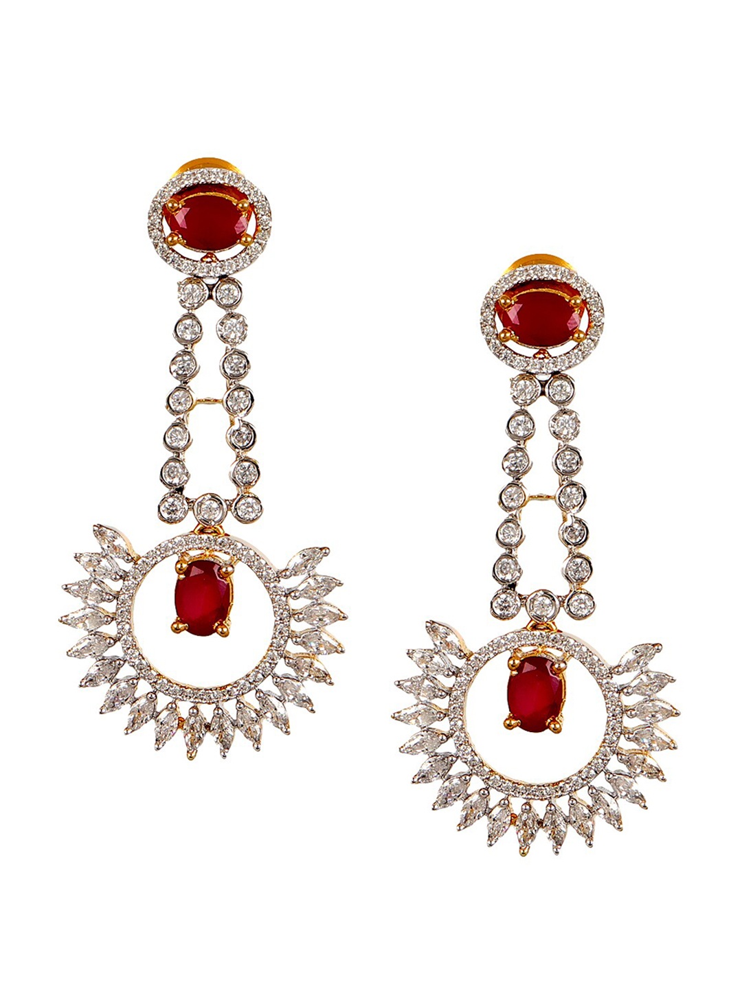 

Adwitiya Collection Gold-Toned Classic Drop Earrings