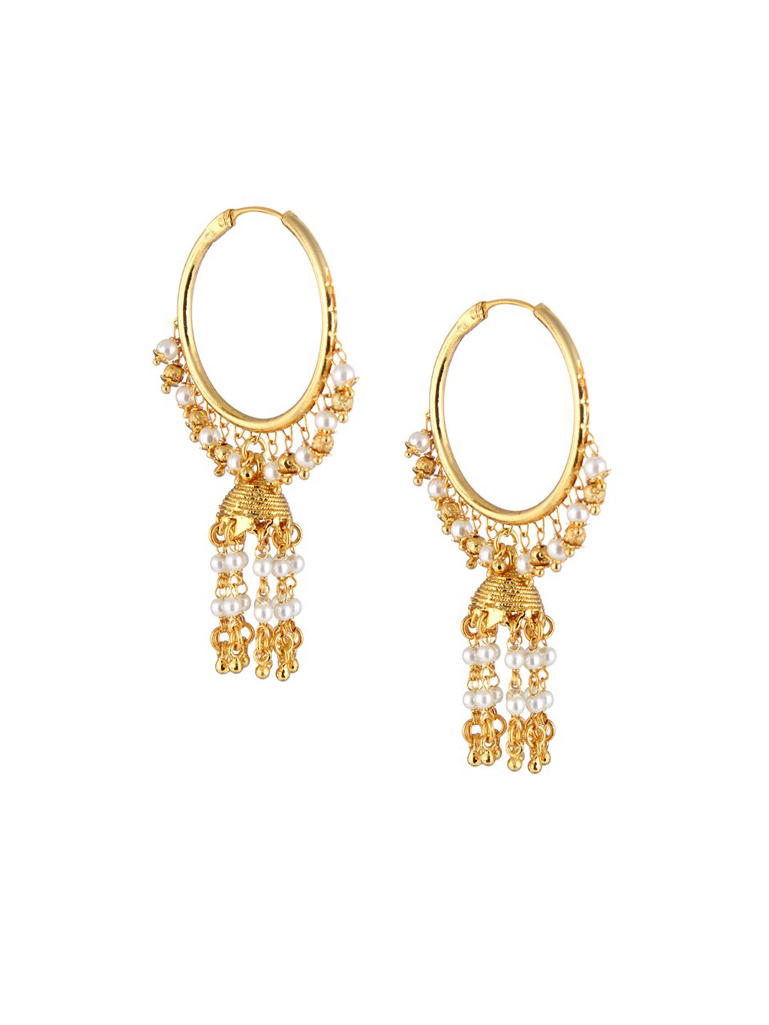 

Adwitiya Collection Woman Gold-Toned Classic Circular Earrings