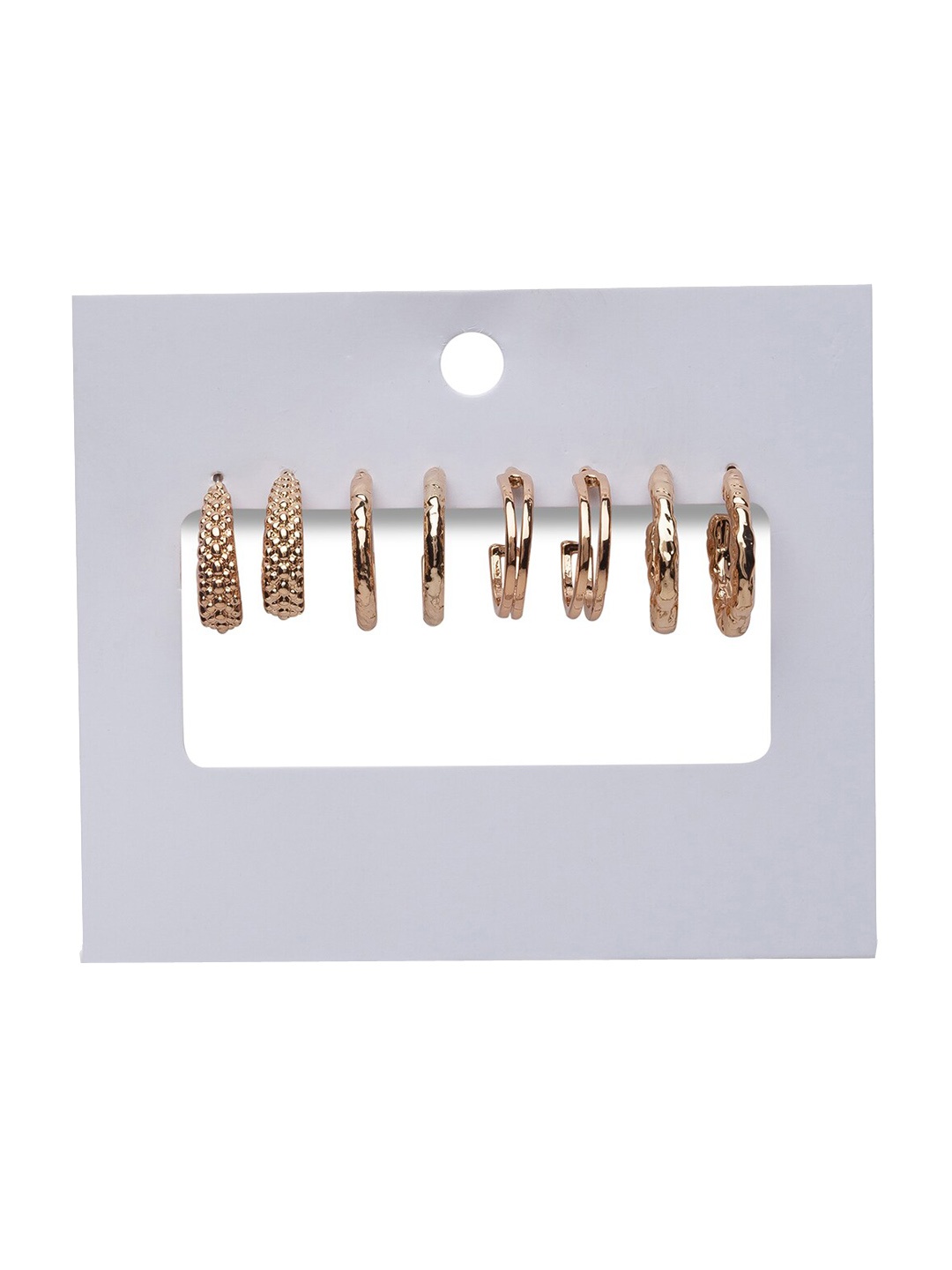 

Lilly & sparkle Set of 4 Gold-Plated Geometric Drop Earrings