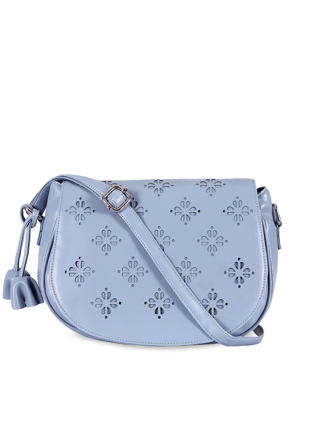 

Toteteca Blue Structured Lasercut Sling Bag
