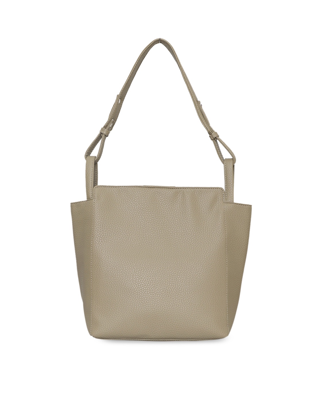 

Toteteca Beige PU Structured Shoulder Bag