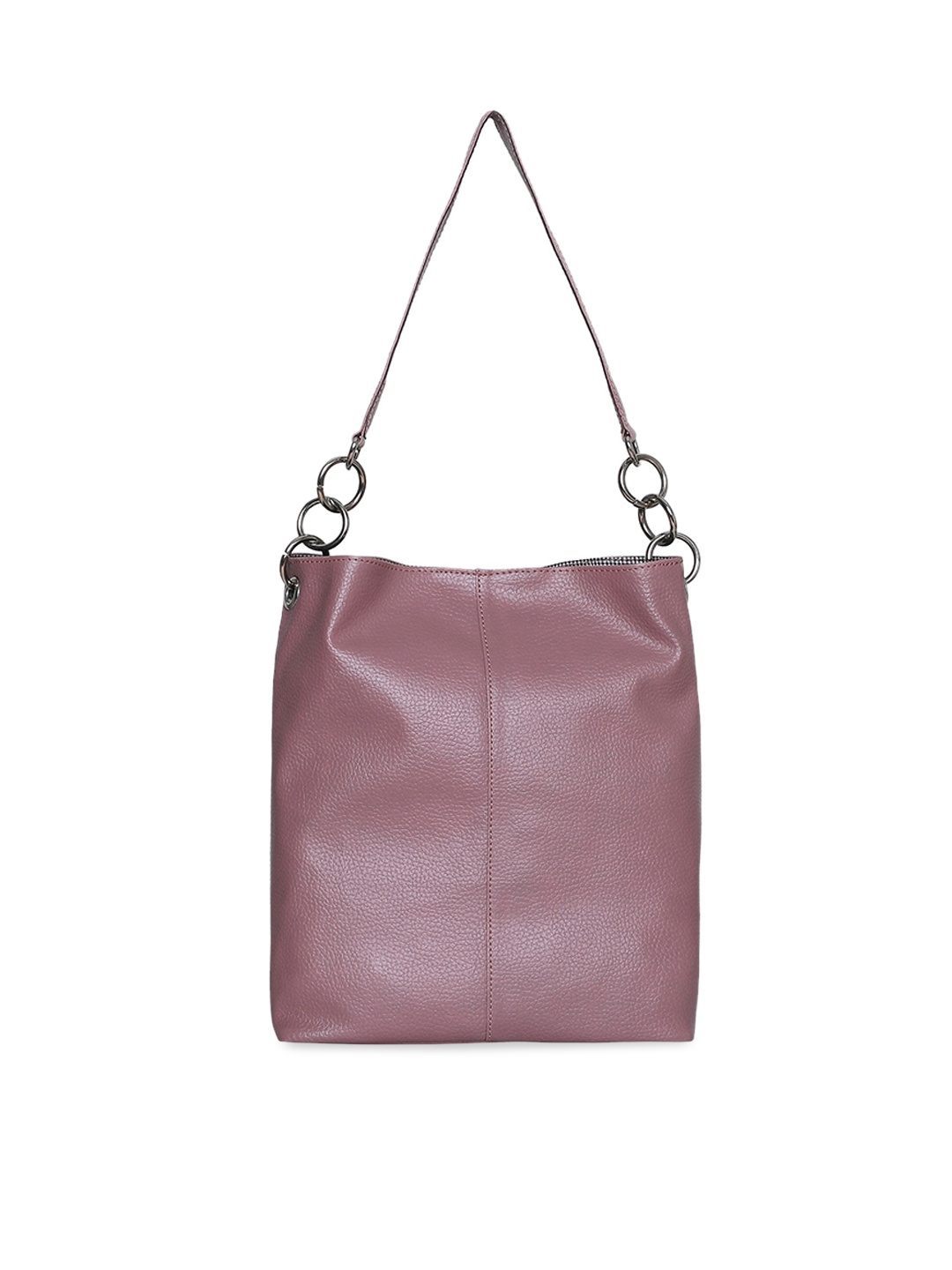 

Toteteca Pink TexturedStructured Shoulder Bag