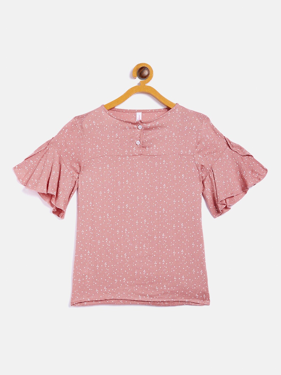 

Crimsoune Club Girls Pink Printed Regular Top