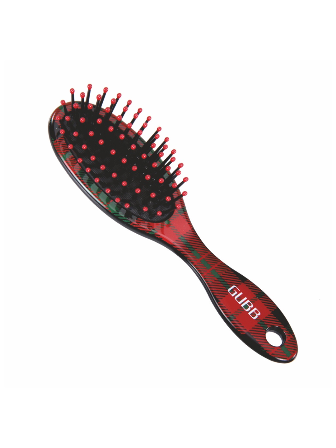 

GUBB Red Oval Cushion Hair Brush Comb (Scottish Range)