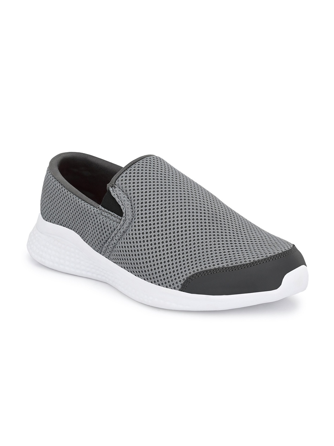 

Yuuki Men Grey & White Slip On Mesh Walking Shoes