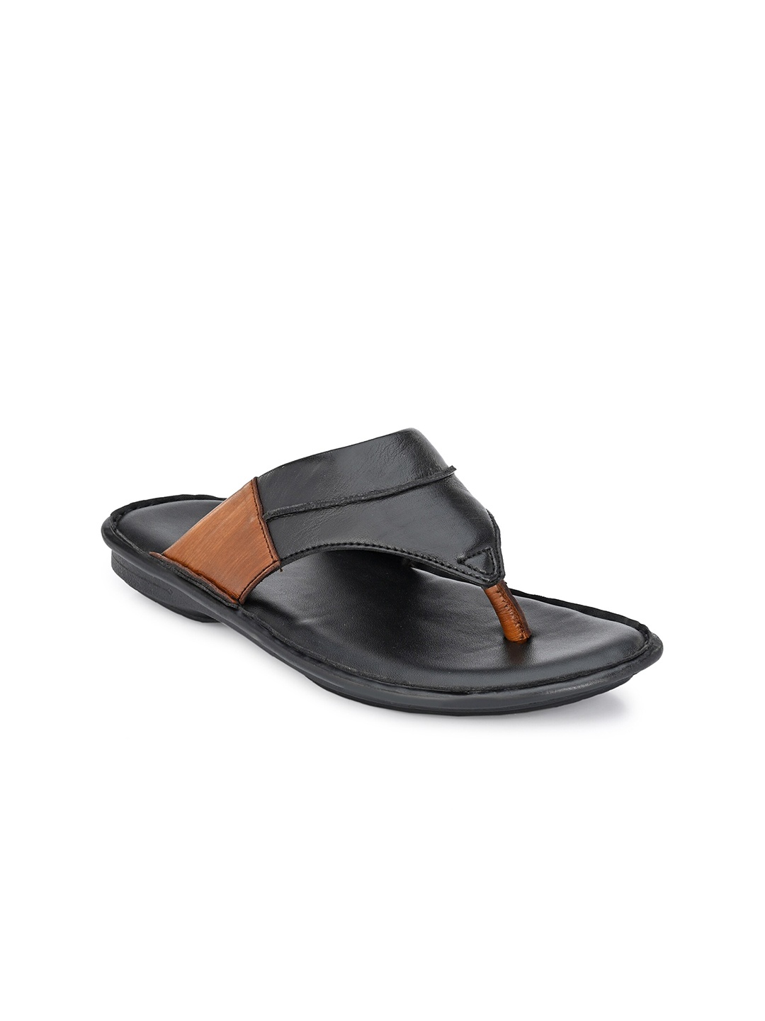 

Provogue Men Black & Tan Solid Casual Comfort Sandals