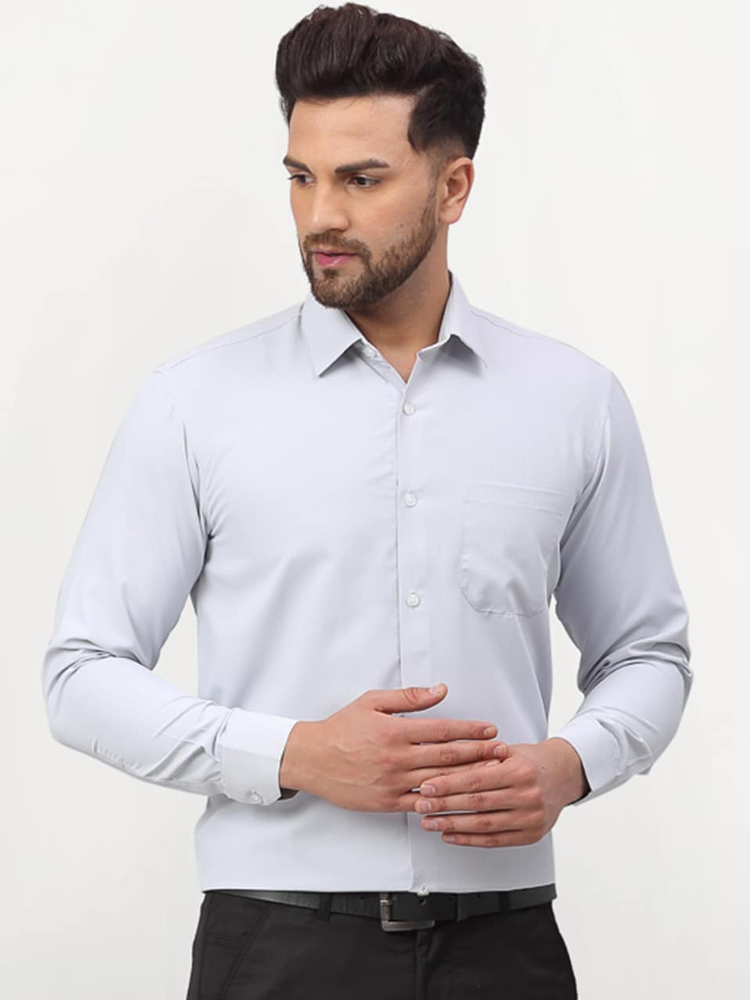 

JAINISH Men Grey Classic Opaque Formal Shirt