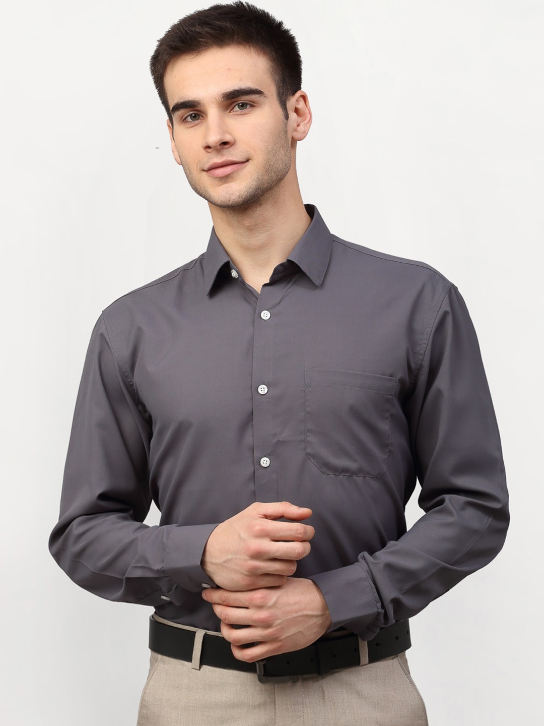 

JAINISH Men Grey Classic Opaque Formal Shirt