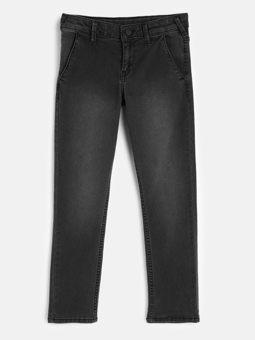 

HERE&NOW Boys Black Slim Fit Clean Look Stretchable Jeans