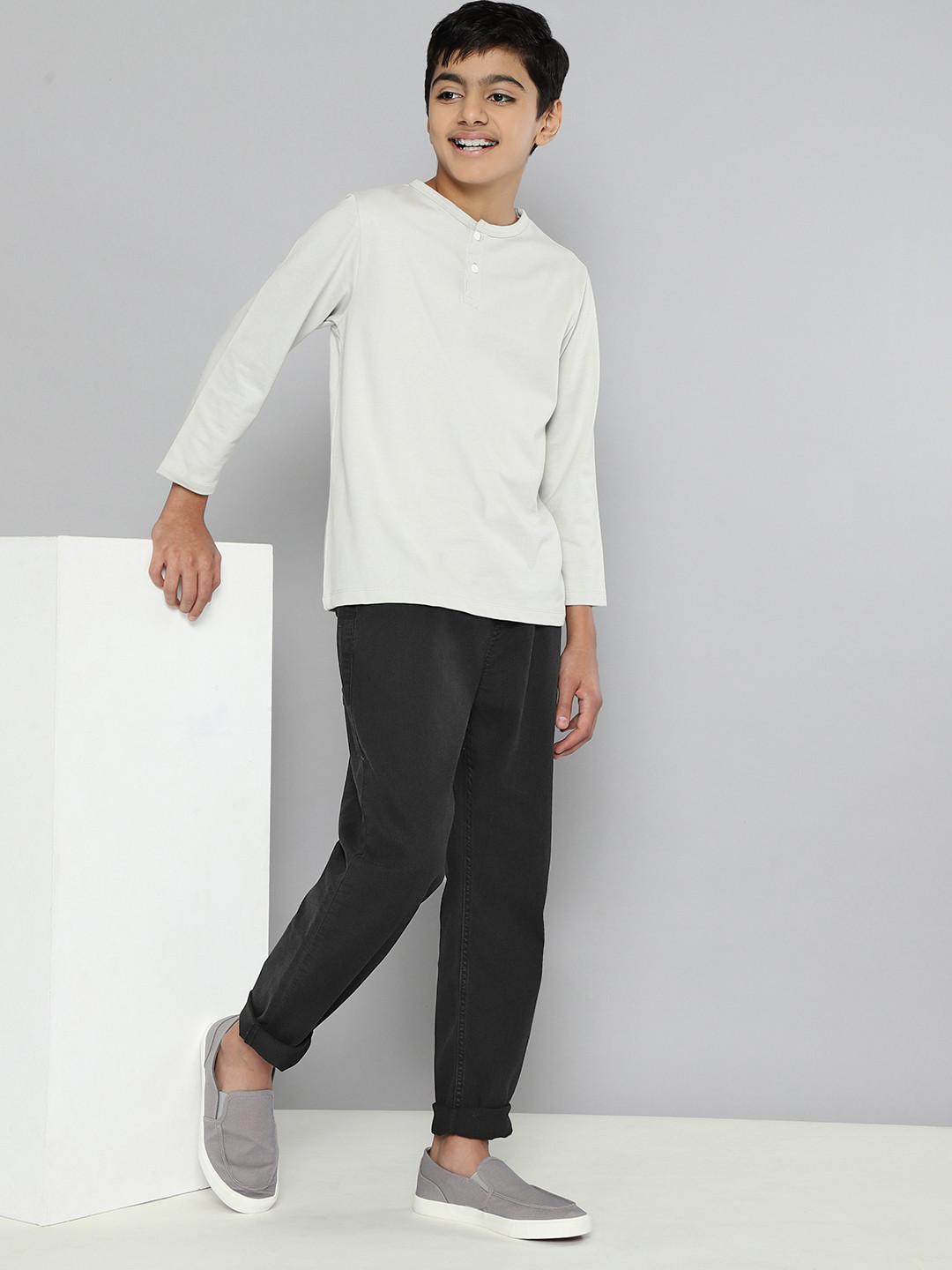 

HERE&NOW Boys Black Light Fade Stretchable Jeans