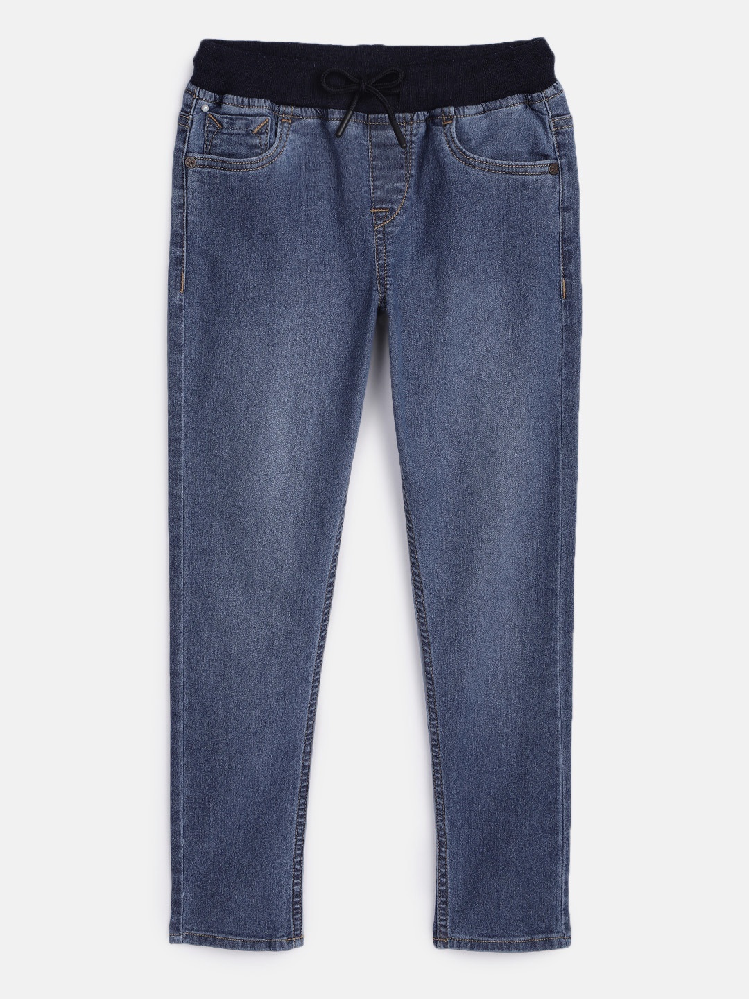 

HERE&NOW Boys Blue Slim Fit Light Fade Stretchable Jeans