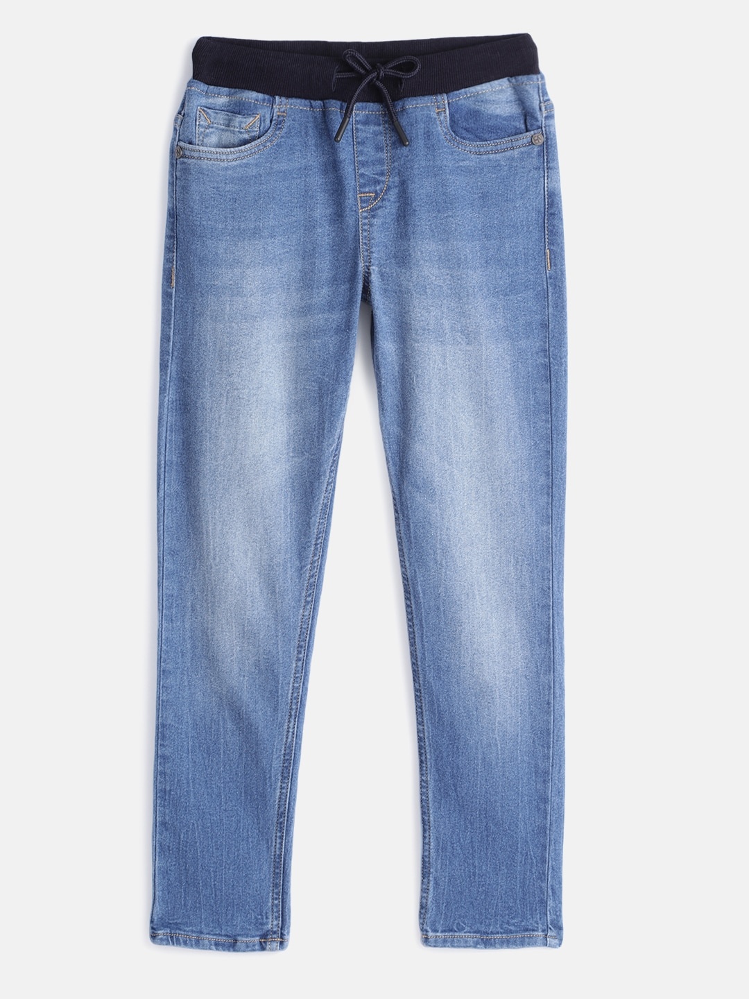 

HERE&NOW Boys Blue Slim Fit Light Fade Stretchable Jeans