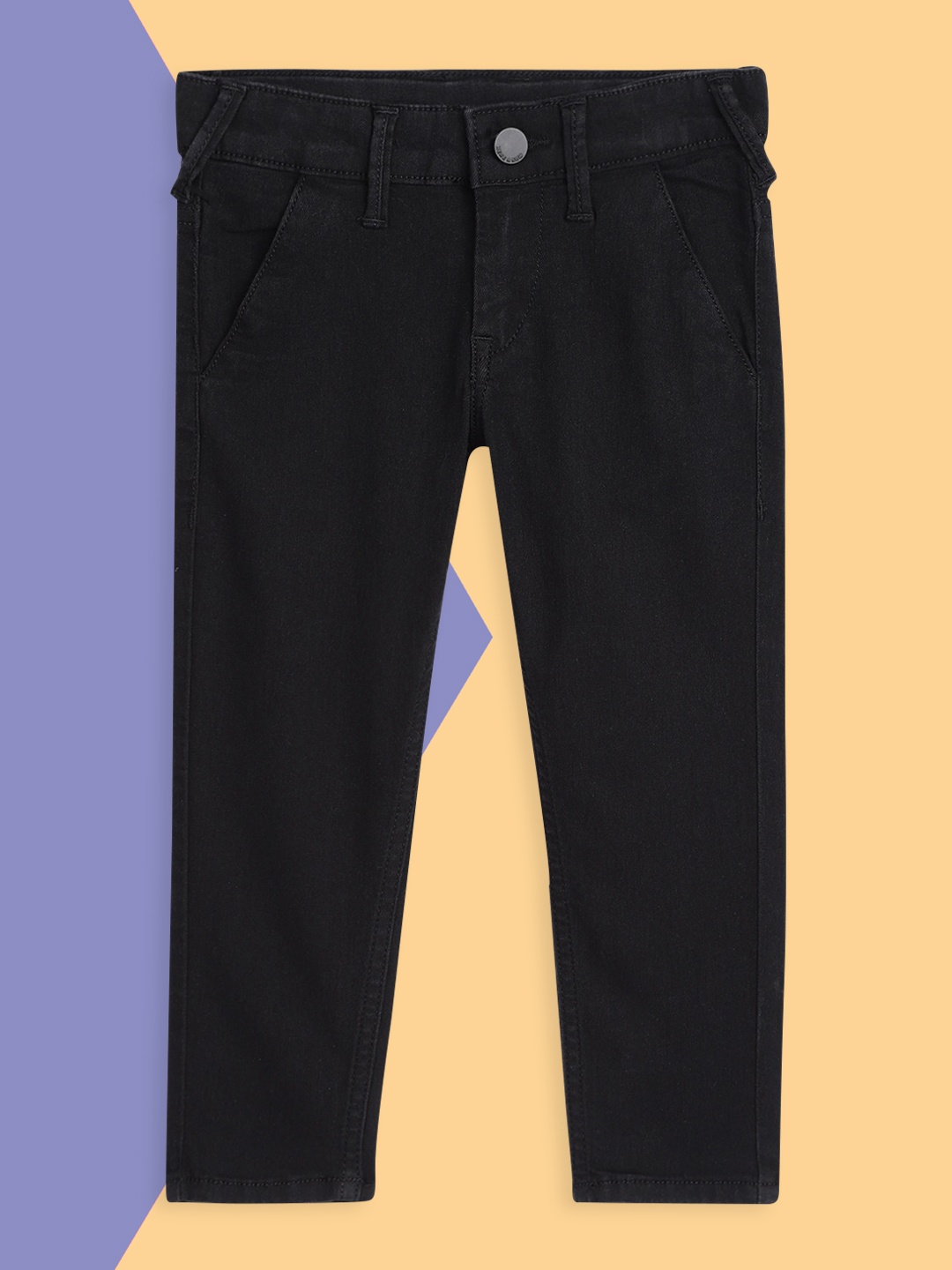 

HERE&NOW Boys Black Slim Fit Stretchable Jeans