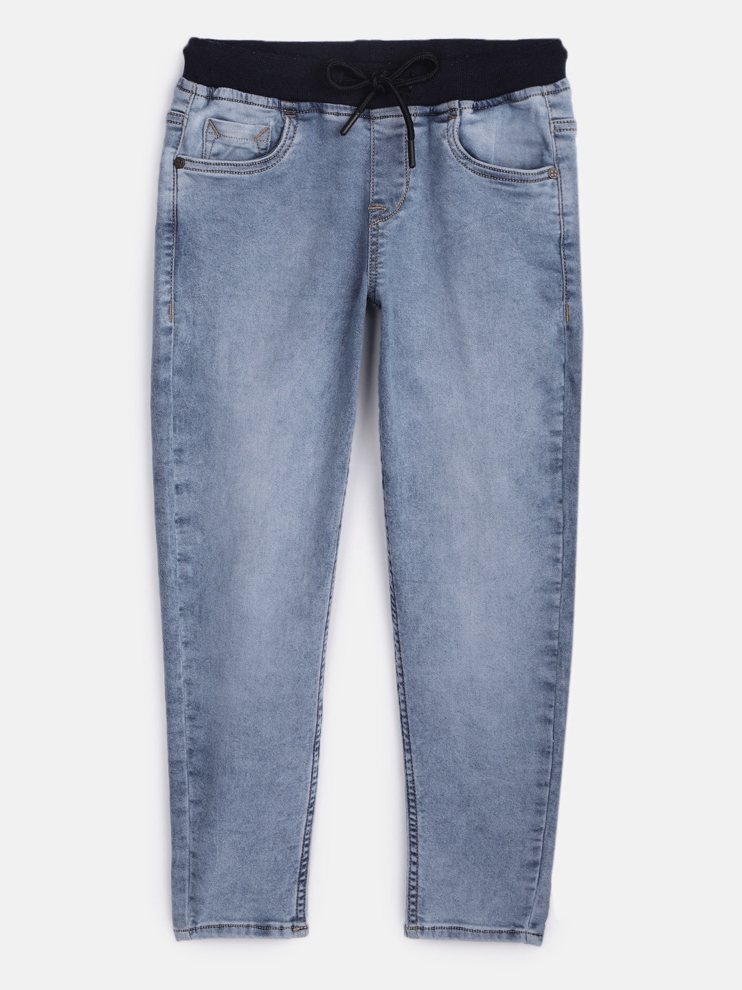 

HERE&NOW Boys Blue Slim Fit Light Fade Stretchable Jeans