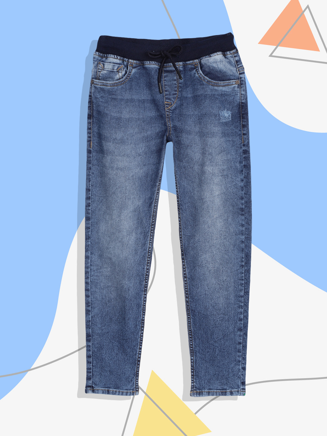 

HERE&NOW Boys Blue Slim Fit Clean Look Stretchable Jeans