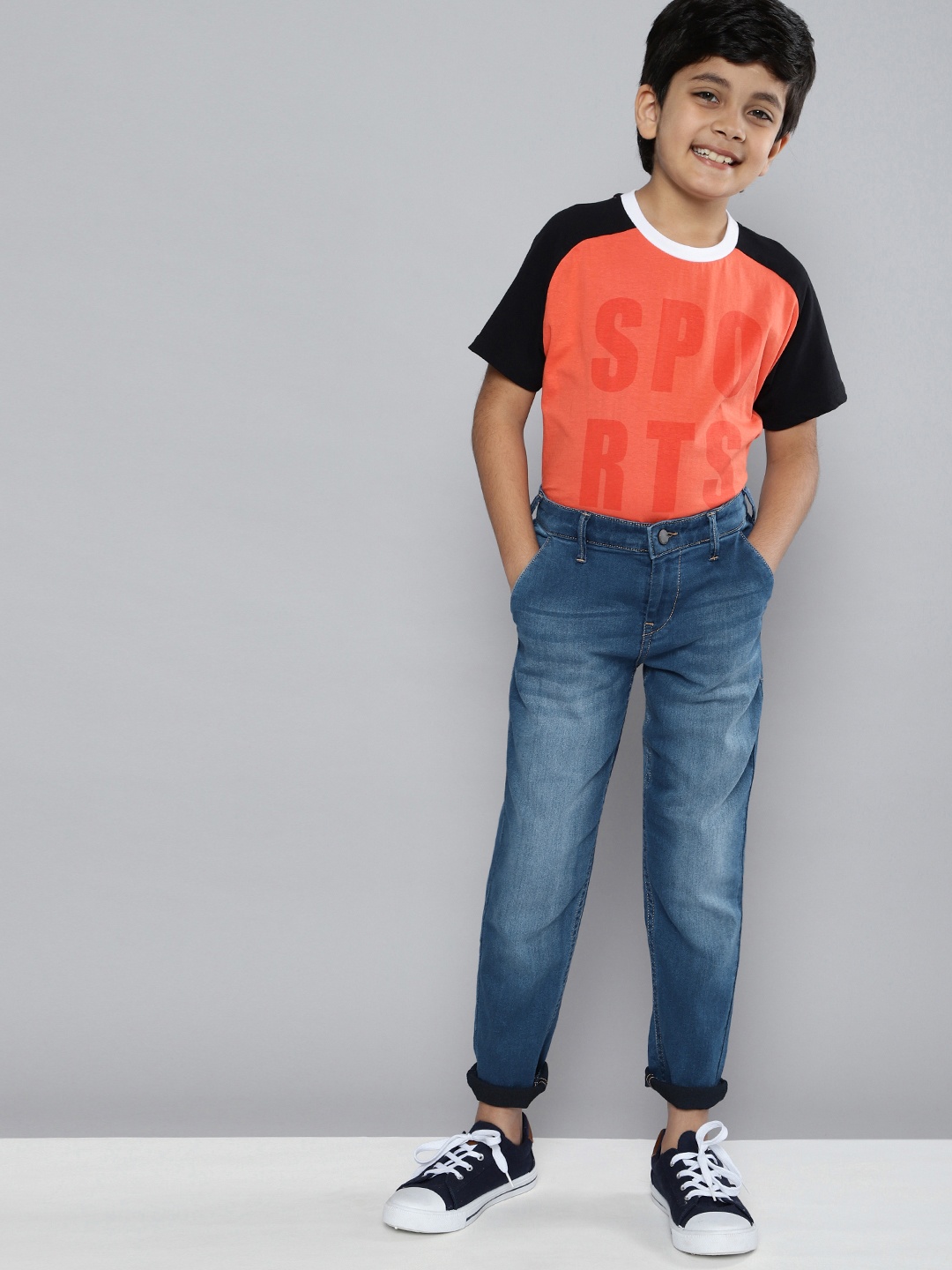

HERE&NOW Boys Blue Slim Fit Clean Look Stretchable Jeans