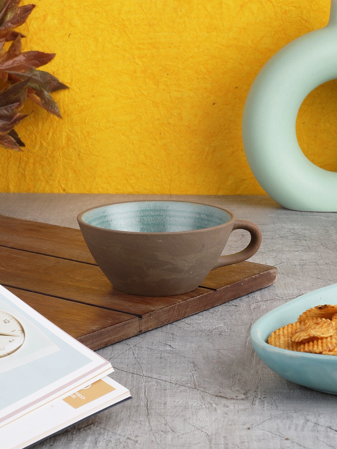 

MIAH Decor Brown & Green 1 Pieces Ceramic Matte Bowls