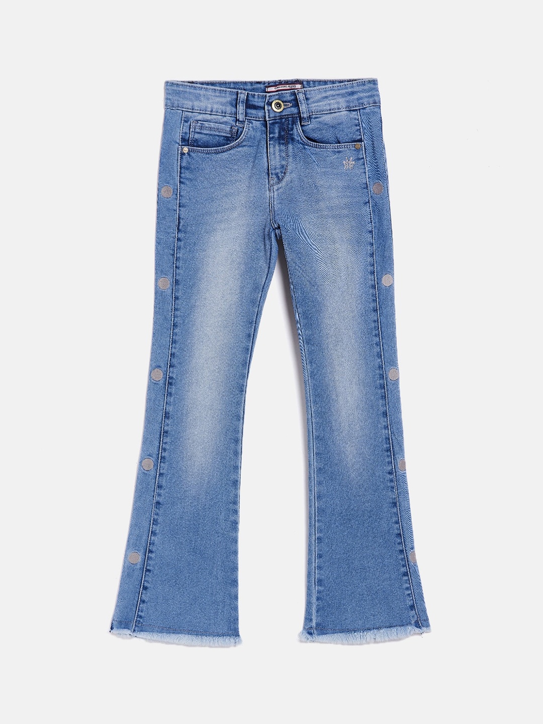 

Crimsoune Club Girls Blue Heavy Fade Stretchable Jeans