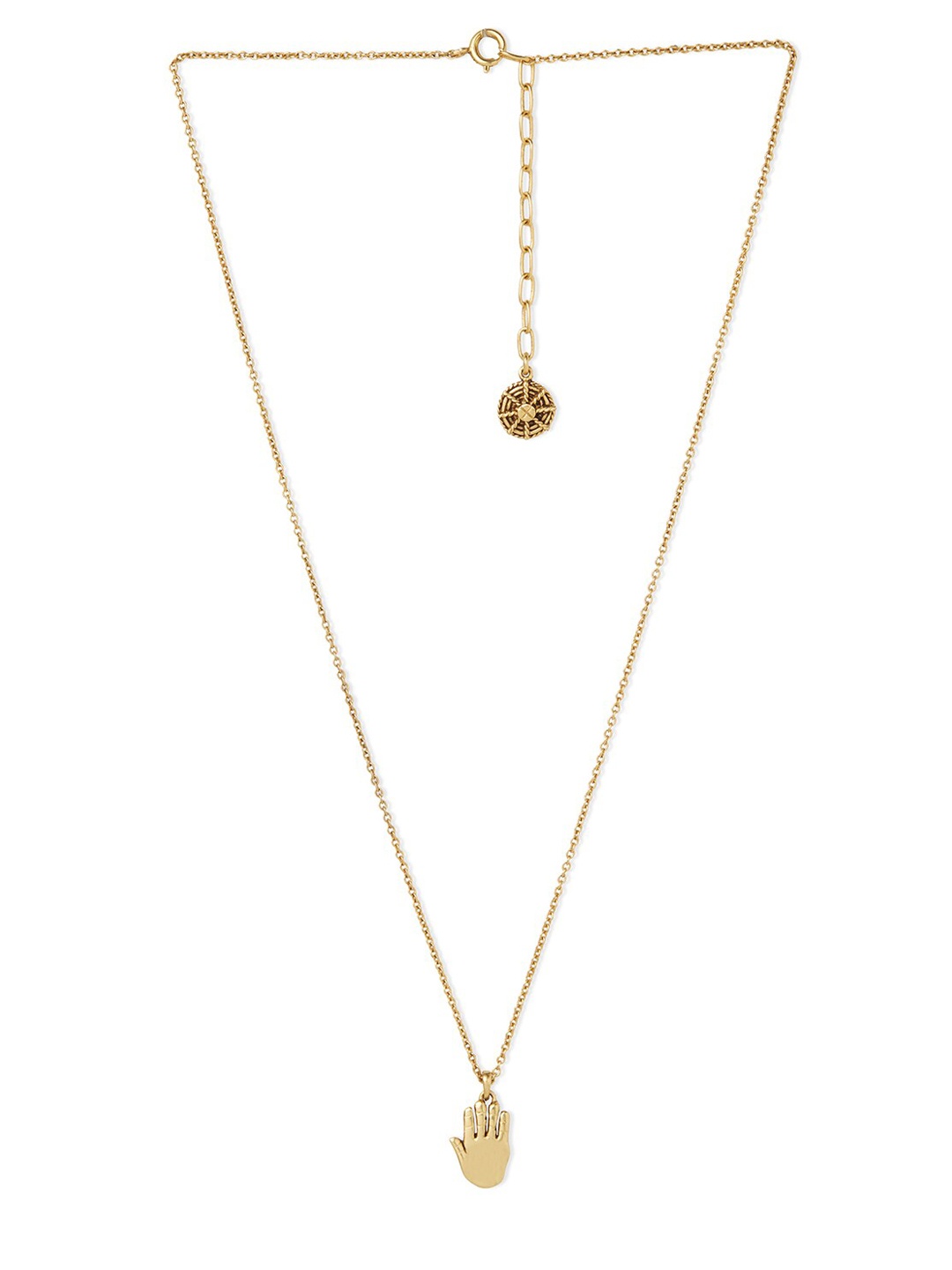 

Masaba Women Gold-Toned Palm Pendant With Chain