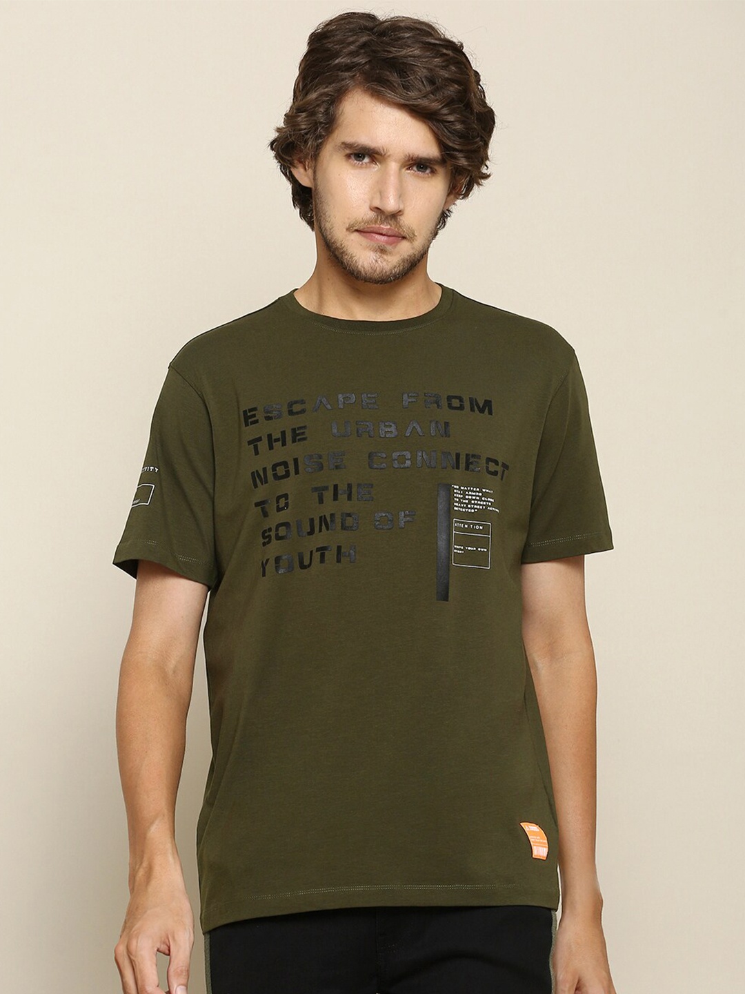 

Street Armor by Pantaloons Men Green Typography Printed T-shirt