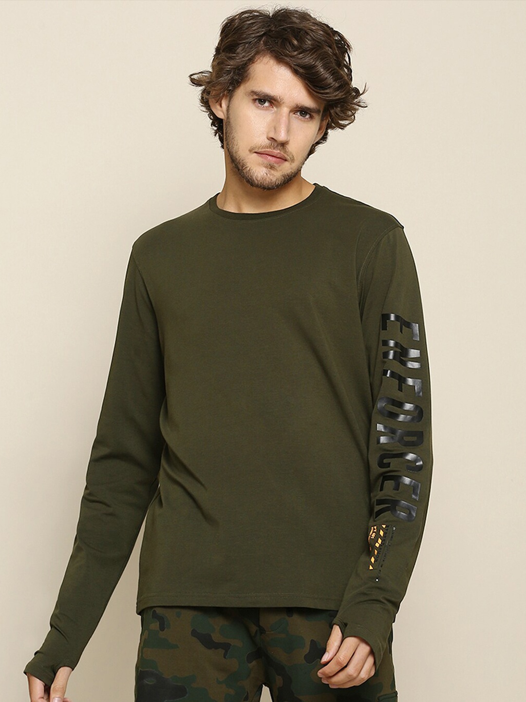 

Street Armor by Pantaloons Men Green T-shirt
