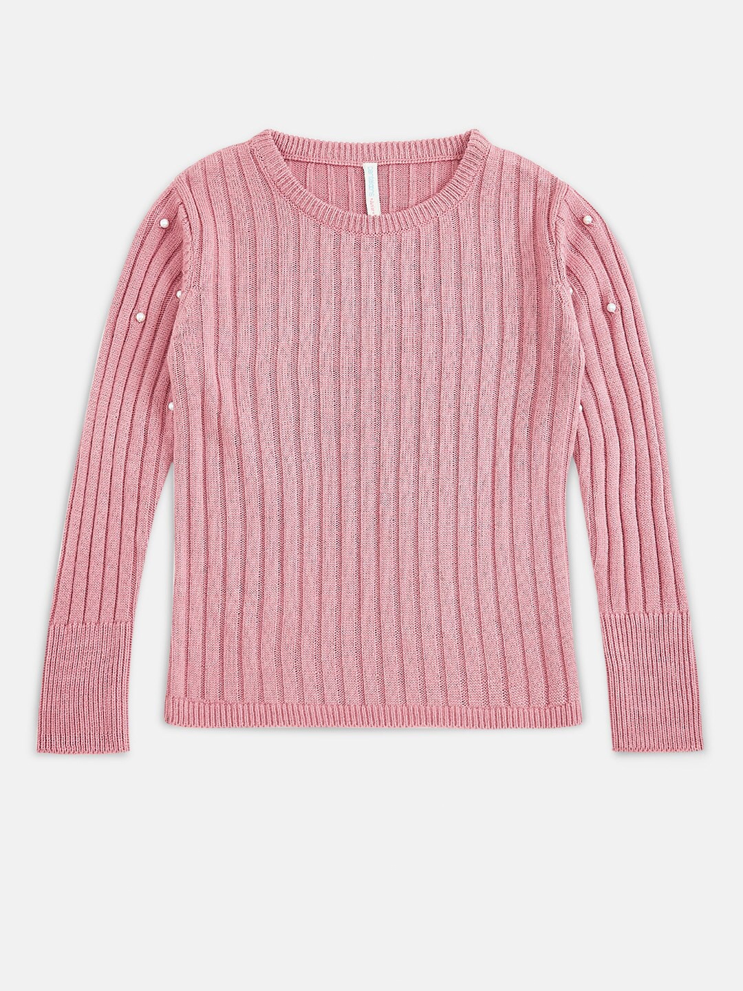 

Pantaloons Junior Girls Pink Ribbed Sweater