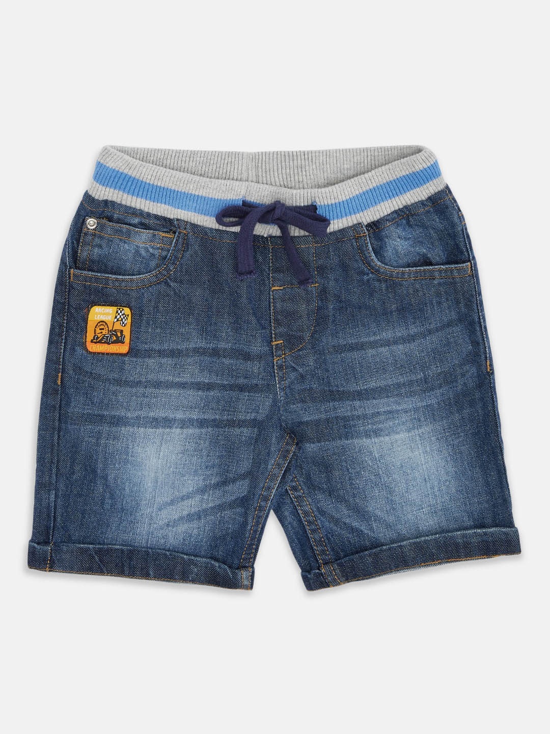 

Pantaloons Junior Boys Blue Washed Denim Shorts