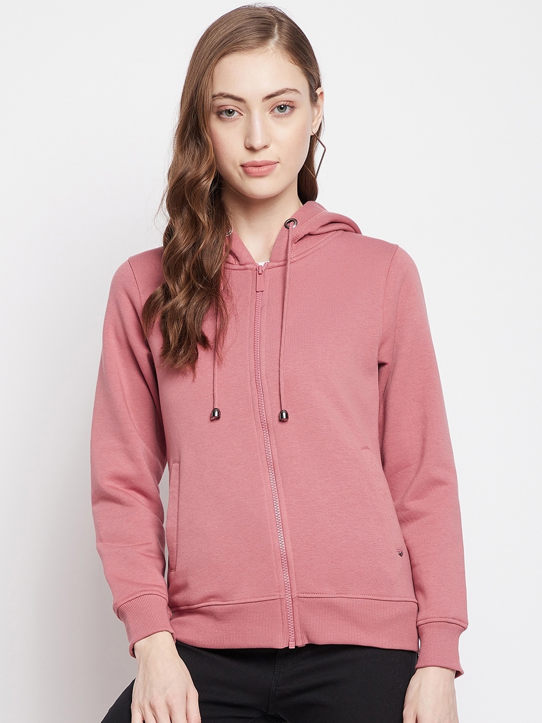 

Crimsoune Club Women Pink Hooded Sweatshirt