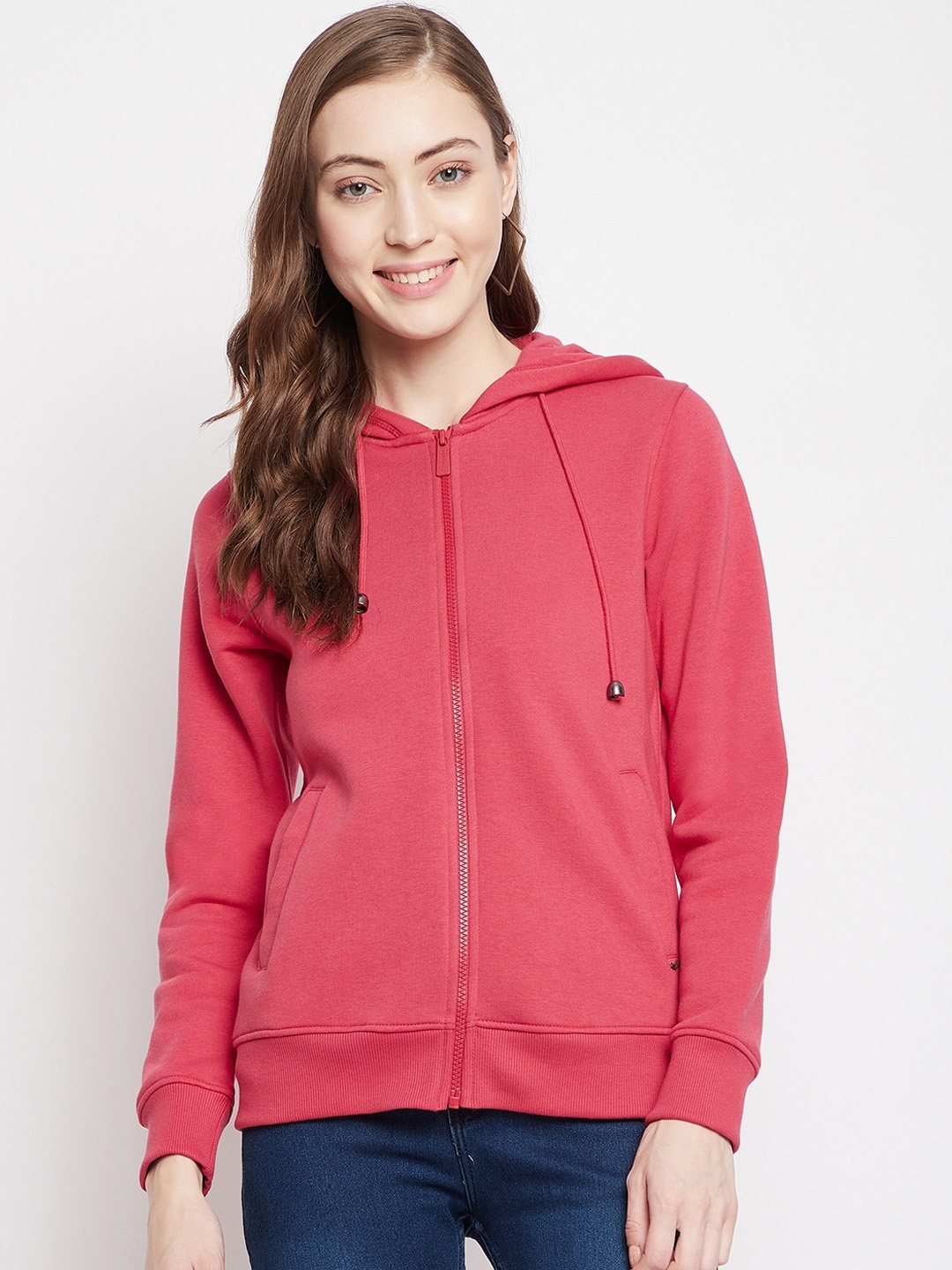 

Crimsoune Club Women Pink Hooded Sweatshirt