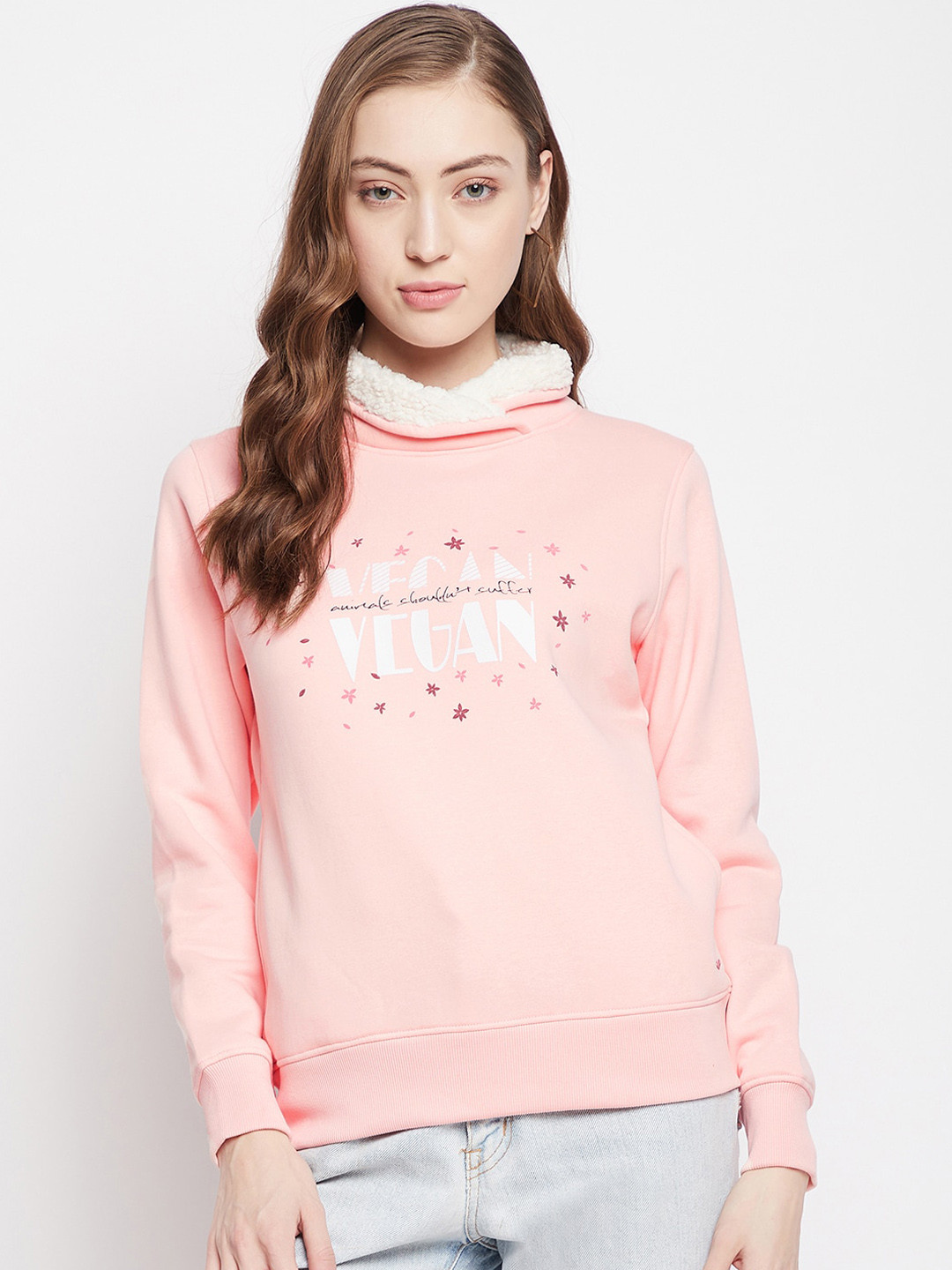 

Crimsoune Club Women Pink Printed Sweatshirt