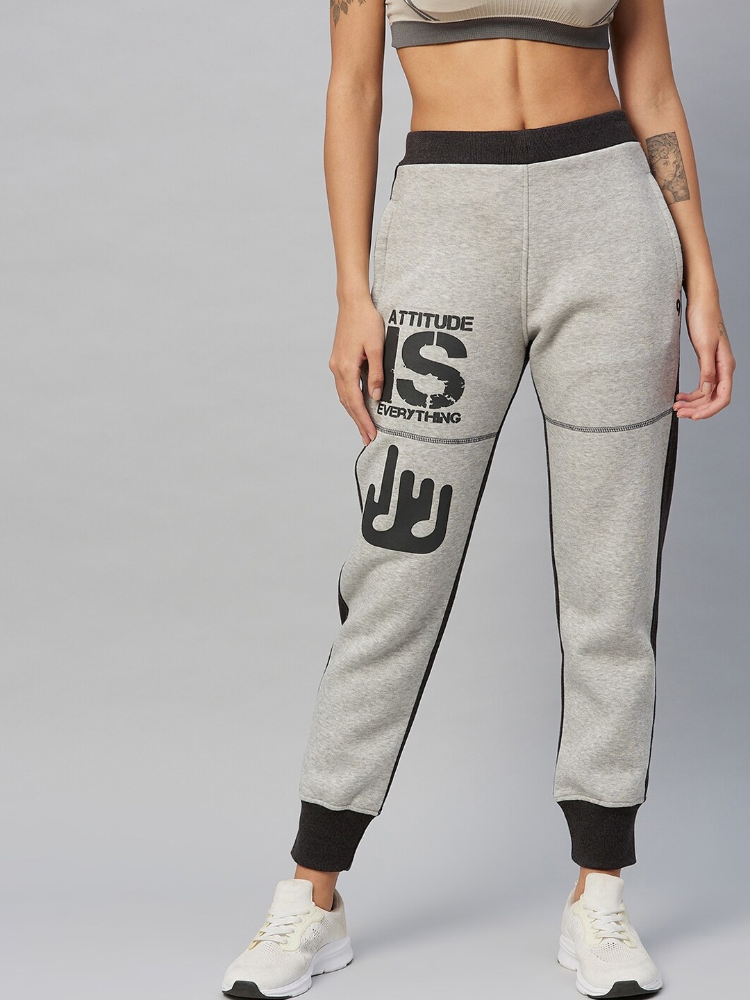 

C9 AIRWEAR Women Grey Printed Fleece Joggers