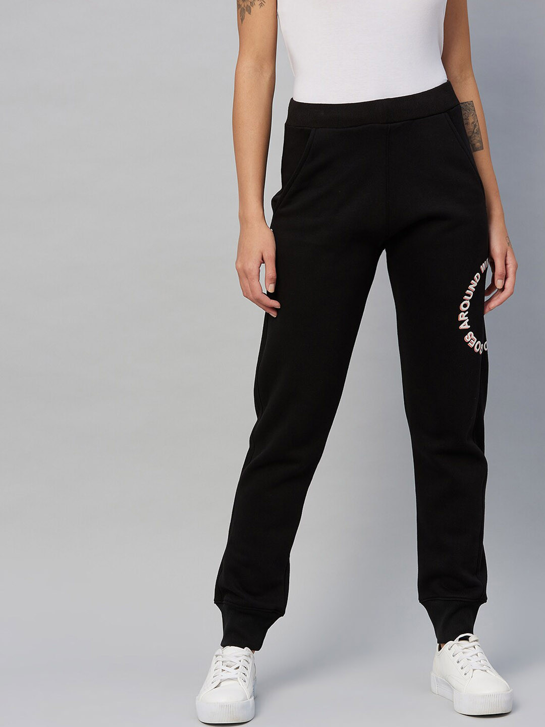 

C9 AIRWEAR Women Black Solid Fleece Joggers