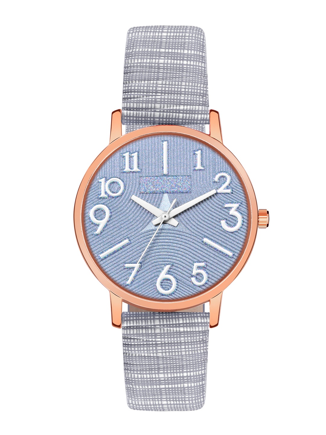

PERCLUTION ENTERPRISE Women Blue Dial & Grey Leather Straps Analogue Watch PE350