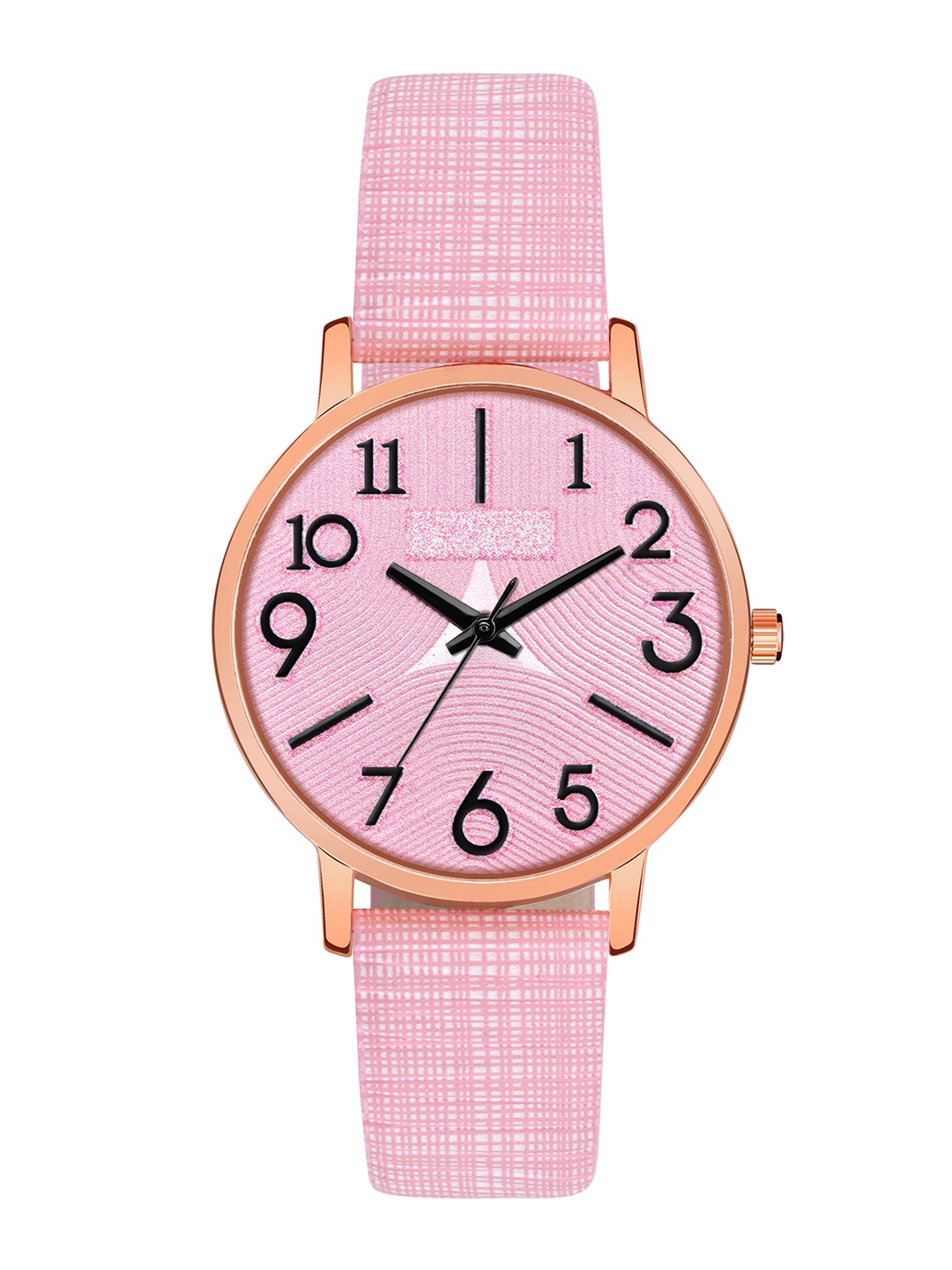 

PERCLUTION ENTERPRISE Women Pink Dial & Pink Leather Regular Straps Analogue Watch PE348