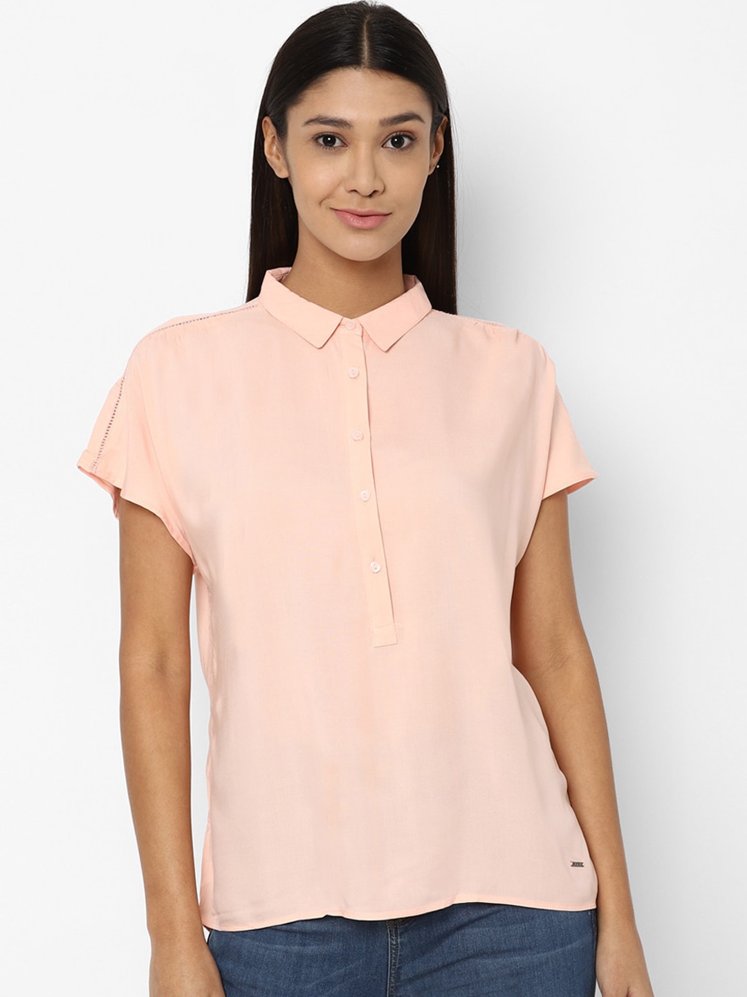 

Allen Solly Woman Women Pink Opaque Casual Shirt