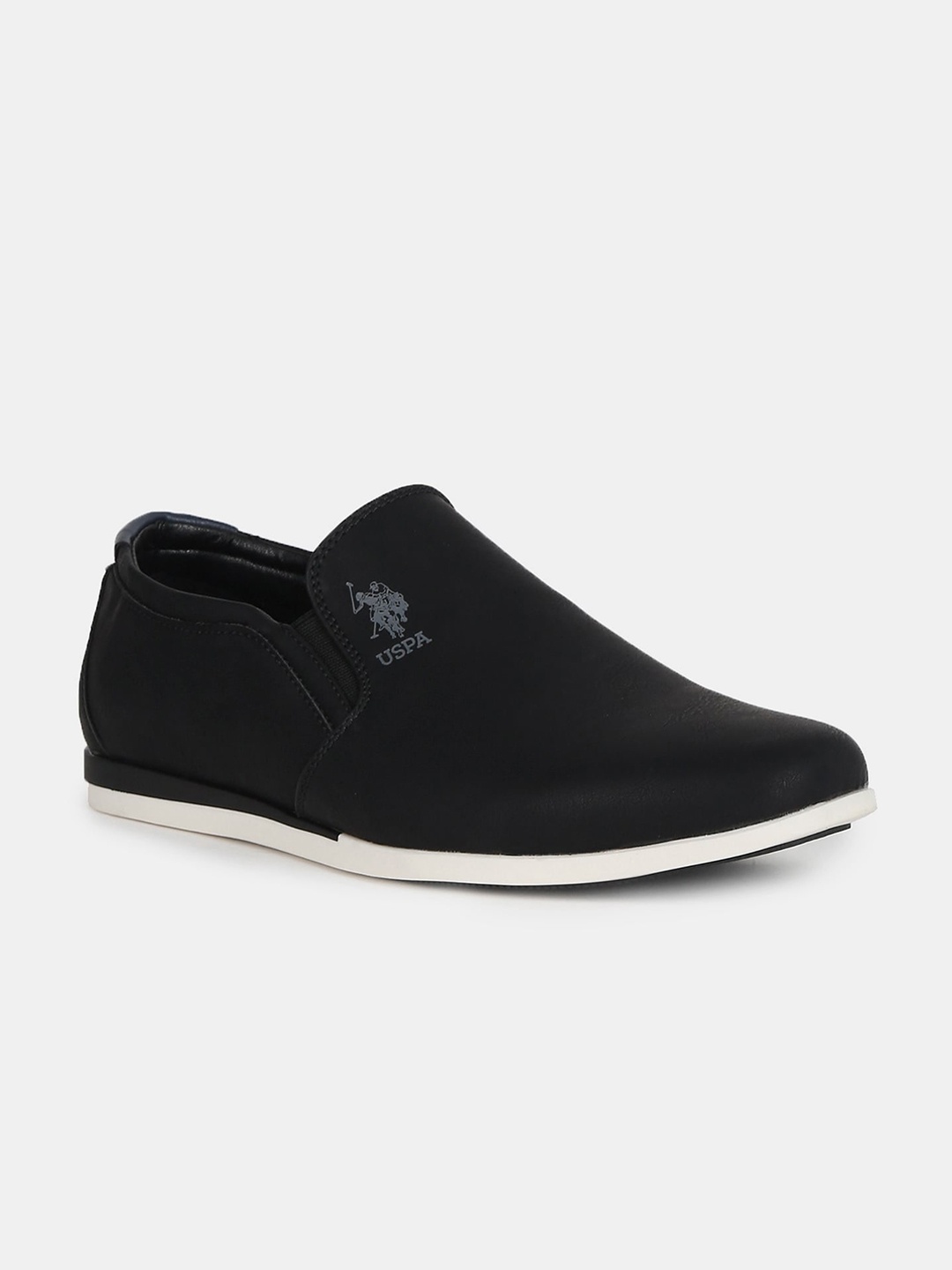 

U.S. Polo Assn. Men Black WADE PU Smart Casual Slip On