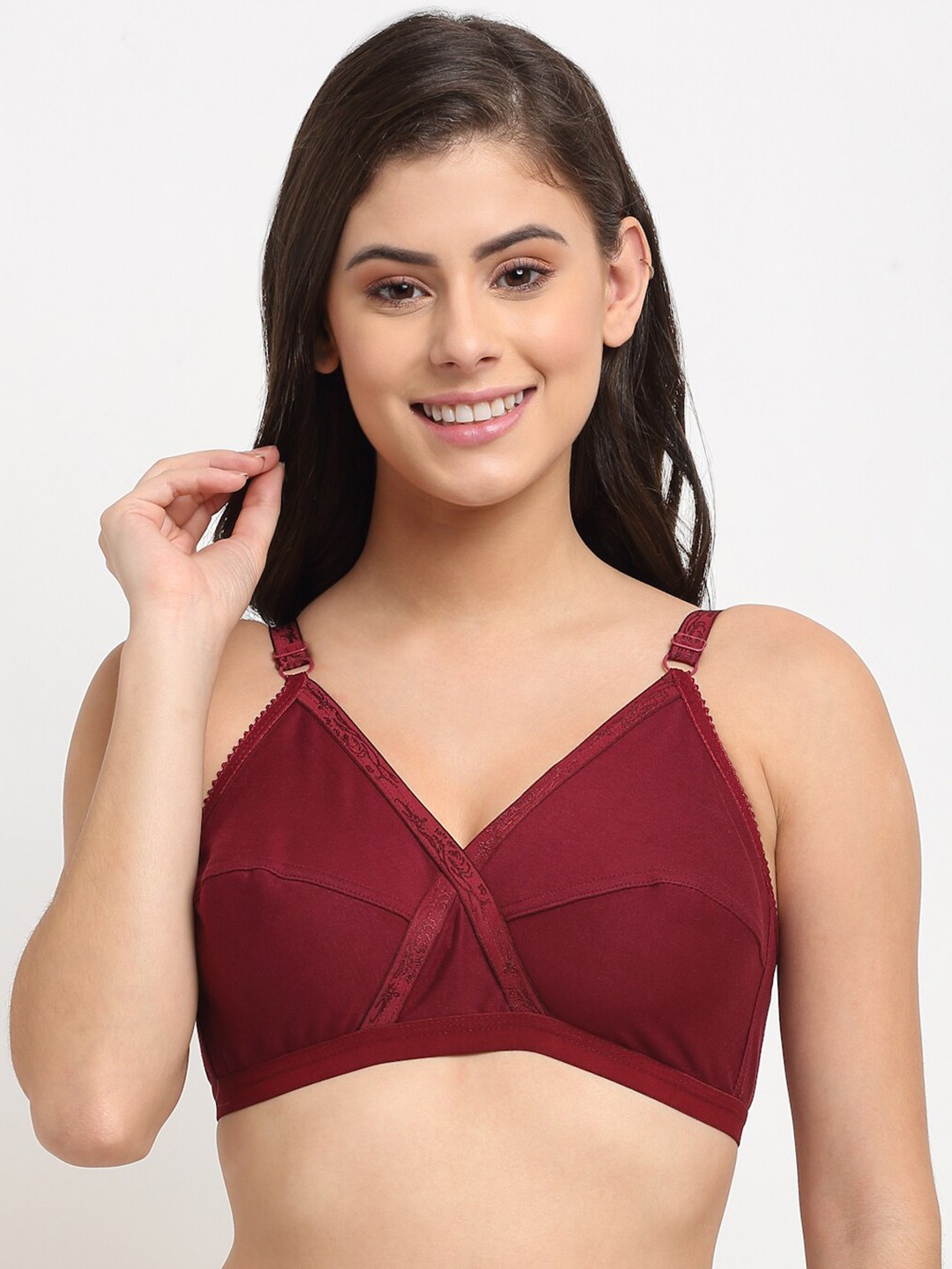 

Friskers Maroon Everyday Bra OO-312-14-30