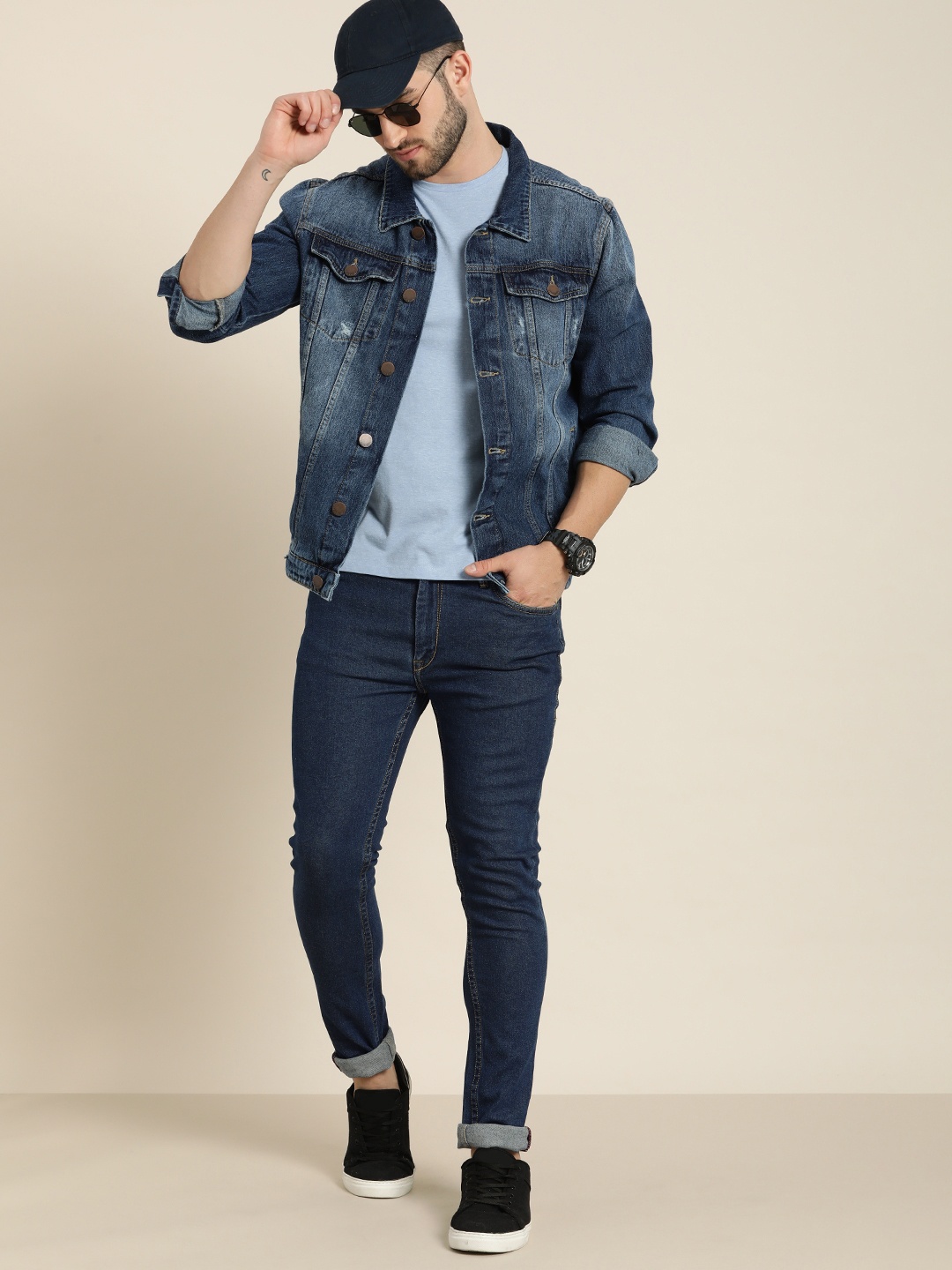 

Moda Rapido Men Blue Skinny Fit Mid-Rise Clean Look Jeans