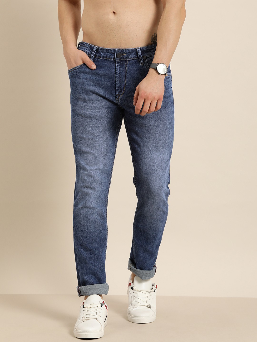 

Moda Rapido Men Blue Slim Fit Light Fade Stretchable Jeans