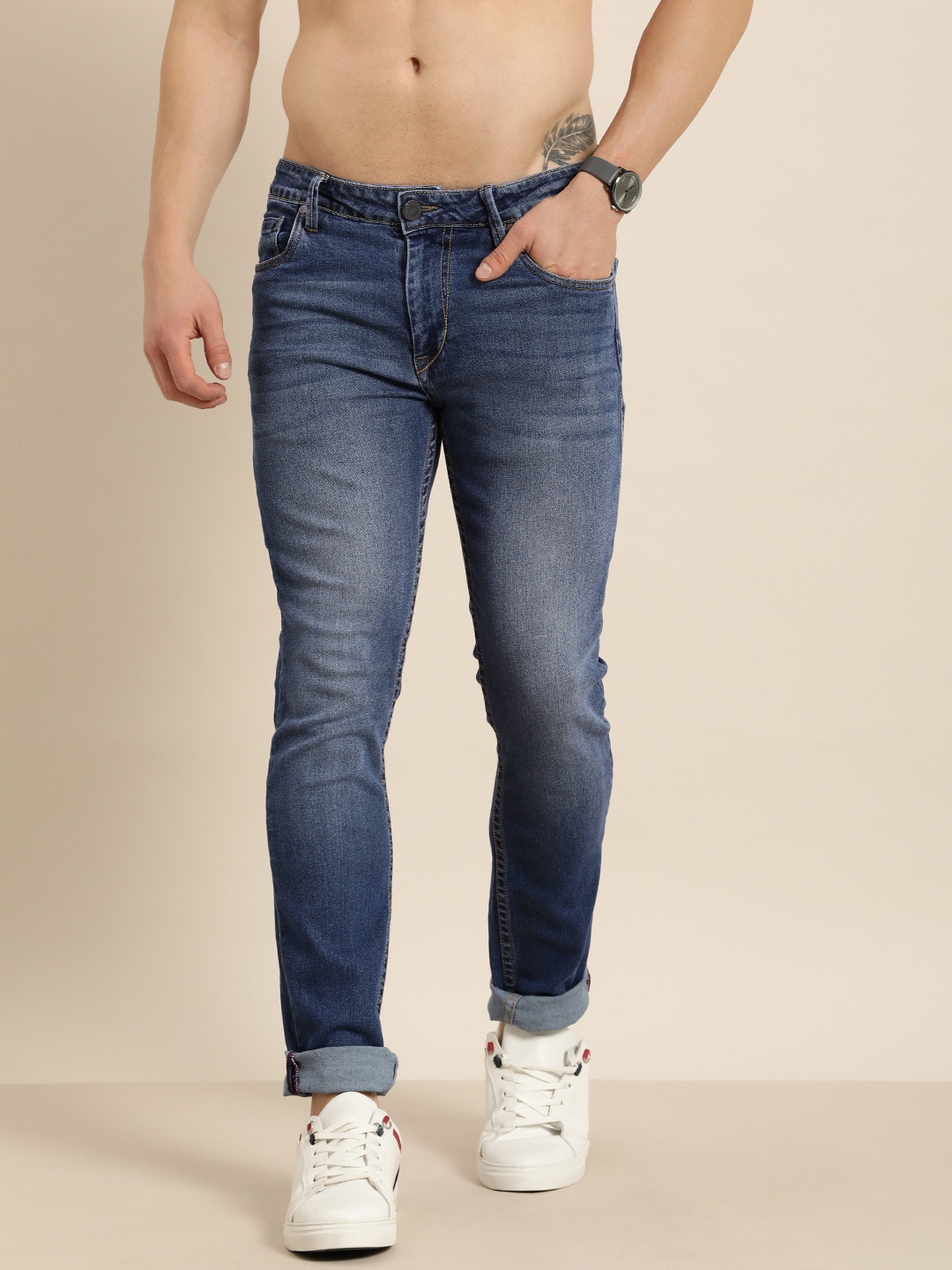 

Moda Rapido Men Blue Slim Fit Light Fade Stretchable Jeans