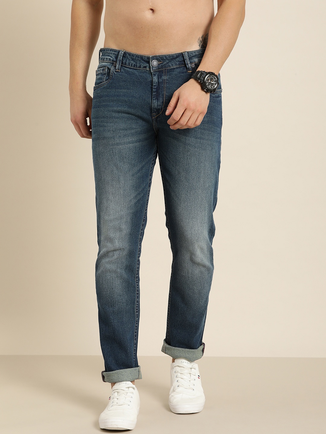 

Moda Rapido Men Blue Slim Fit Heavy Fade Stretchable Jeans