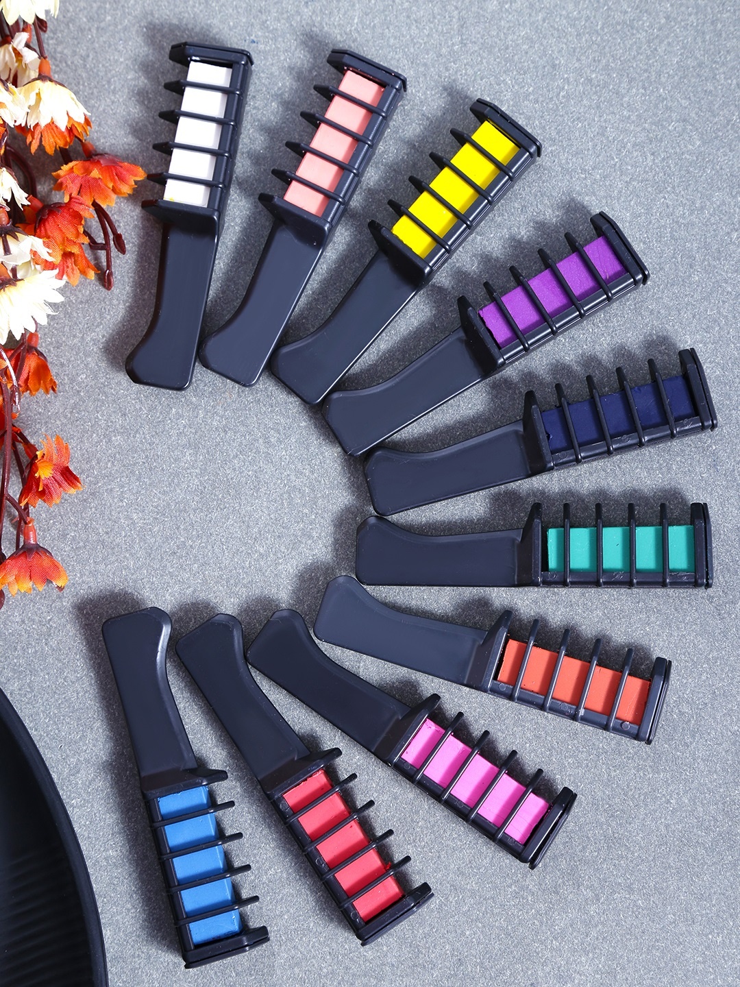 

Yellow Chimes Women Set of 10 Hair Chalk Comb Temporary Hair Color, Pink