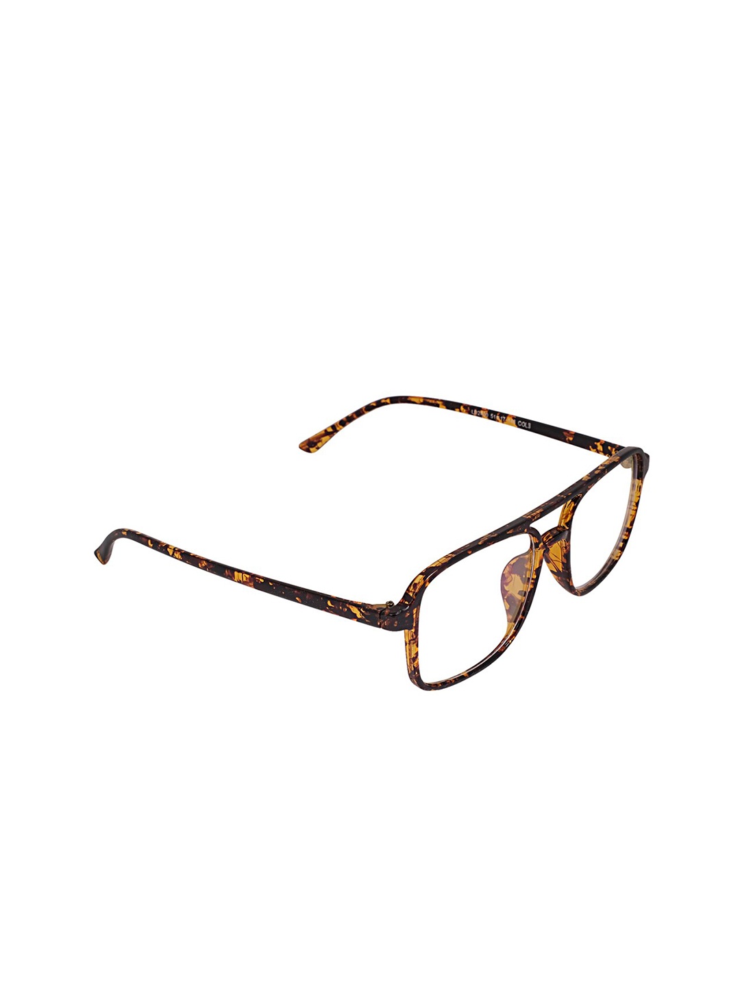 

Peter Jones Eyewear Brown & Yellow Full Rim Square Frames