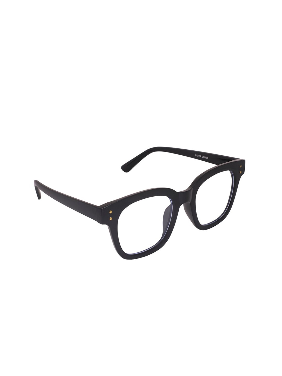 

Peter Jones Eyewear Black Full Rim Square Frames