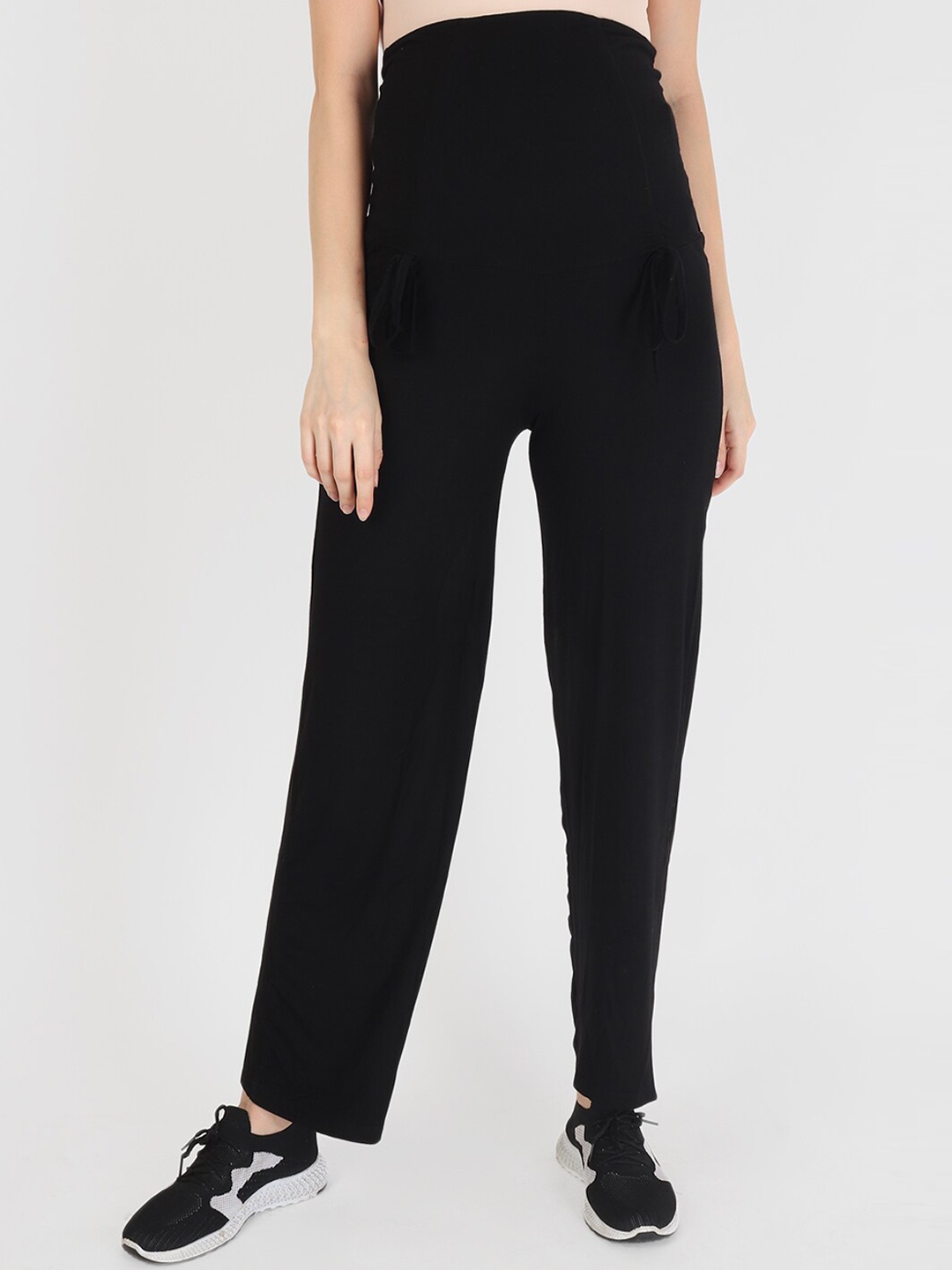 

Momsoon Maternity Women Black Solid Maternity Lounge Pants