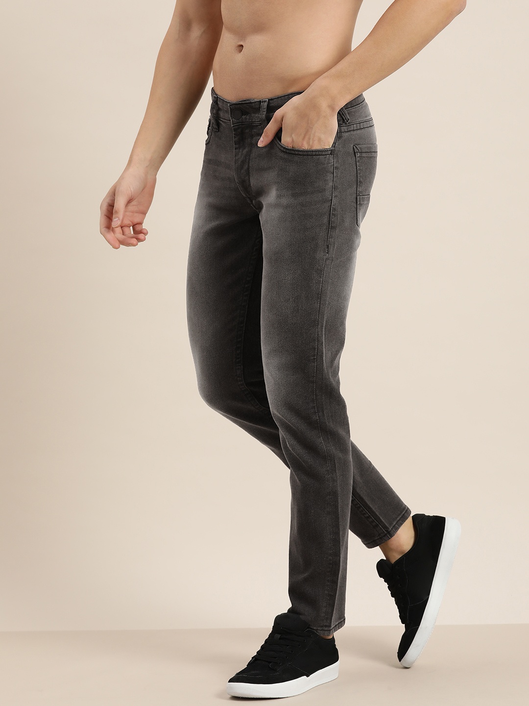 

Moda Rapido Men Grey Slim Fit Heavy Fade Stretchable Jeans