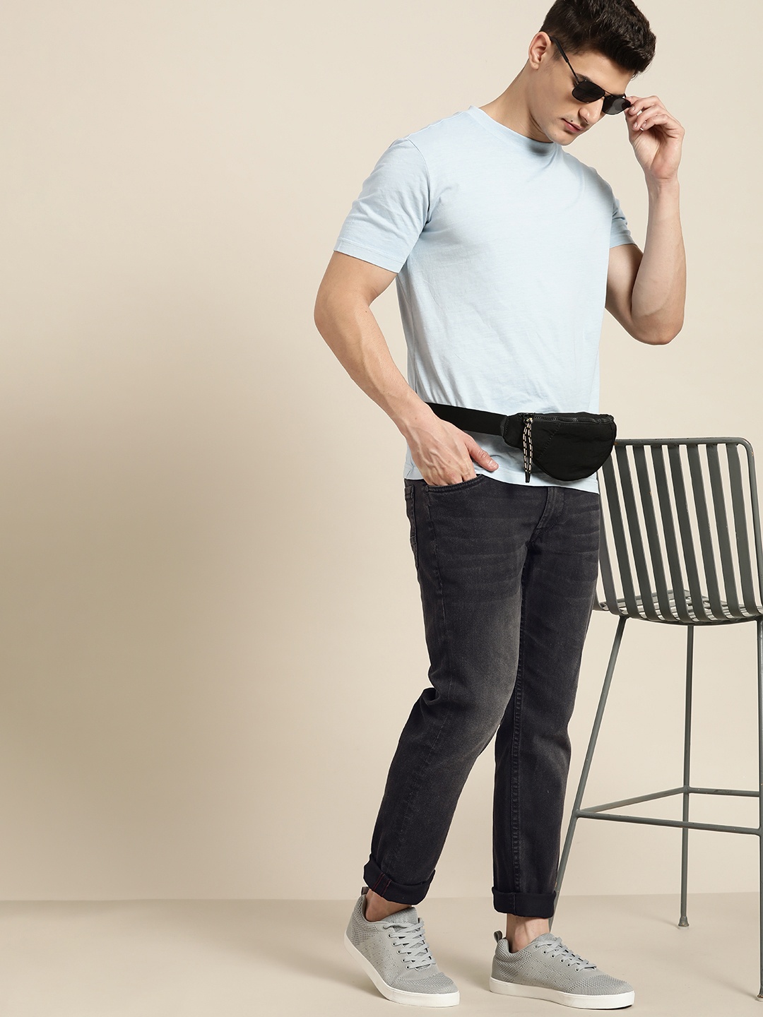 

Moda Rapido Men Black Slim Fit Light Fade Stretchable Jeans