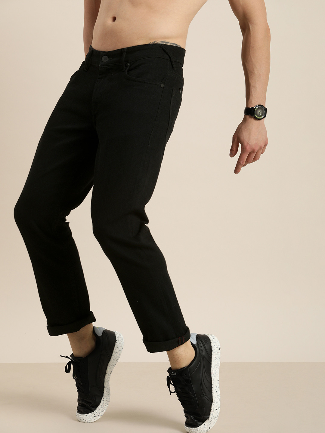 

Moda Rapido Men Black Slim Fit Mid Rise Stretchable Jeans